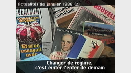 Actualités du 16 janvier 1986