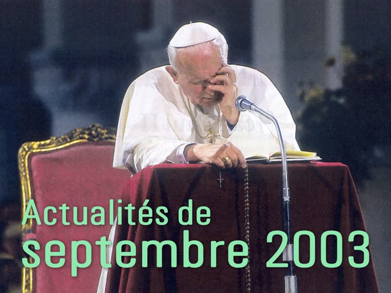 Actualités du 28 septembre 2003
