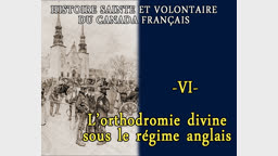L’orthodromie divine sous le régime anglais.