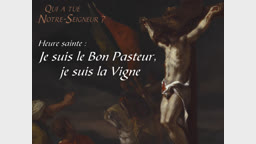 Heure sainte : Je suis le Bon Pasteur, je suis la Vigne.
