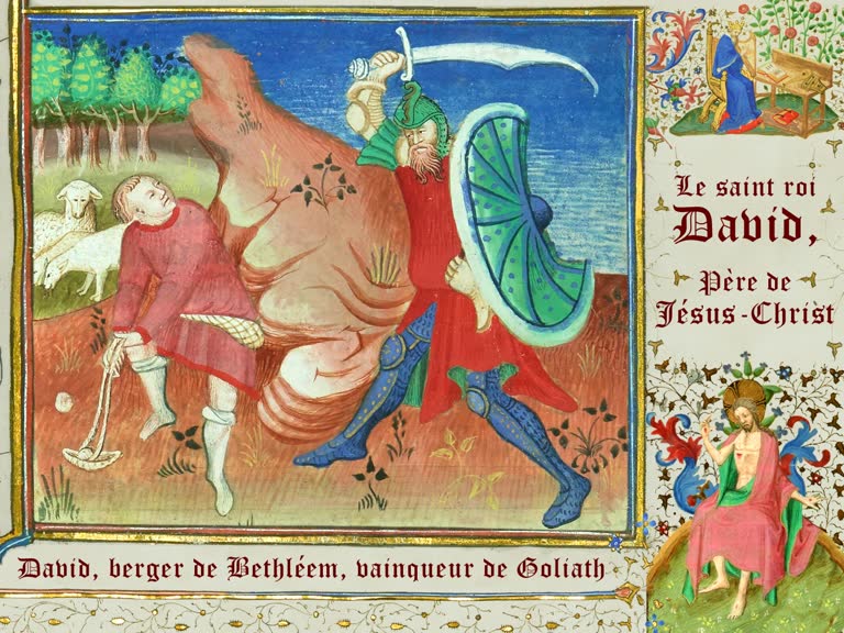 David, berger de Bethléem, vainqueur de Goliath.