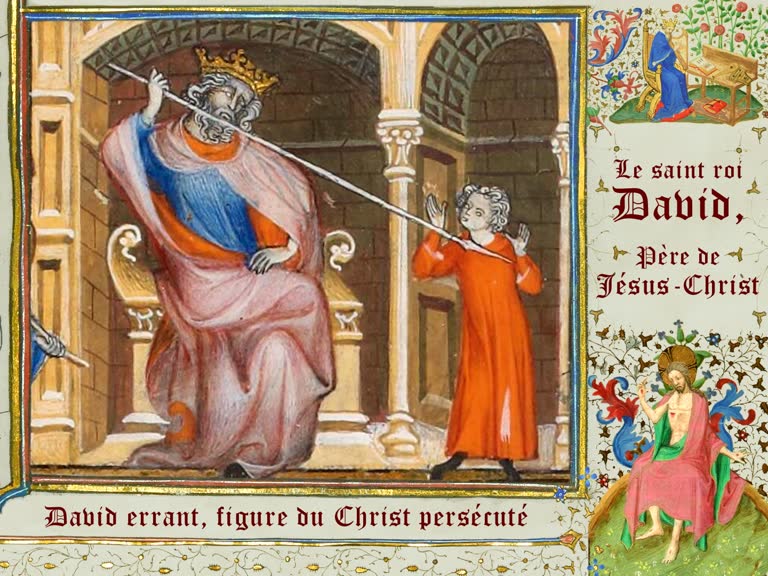 David errant, figure du Christ persécuté.