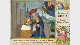 Le sacrifice de David, figure de la Croix de Jésus.