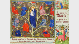 David, ancêtre de Joseph, de Marie et de Jésus.
– Dans la gloire de l’Immaculée –
